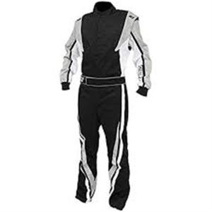 K1 Race Gear SFI 3.2a/1 Victory Auto Racing Suit (Black/White/Grey, 4X-Small